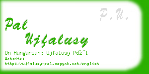 pal ujfalusy business card